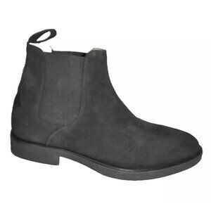 New! AllSaints Black Creed Suede Chelsea Pull On Boots 43 EU 10 US DD318A